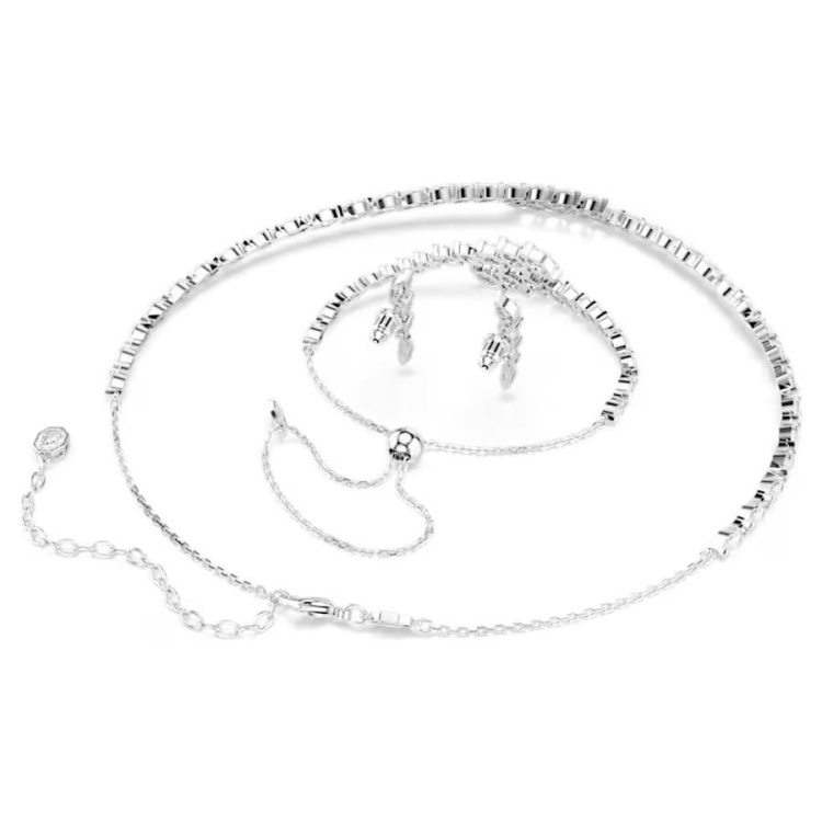 Mesmera set Set (3), Marquise cut, White, Rhodium plated